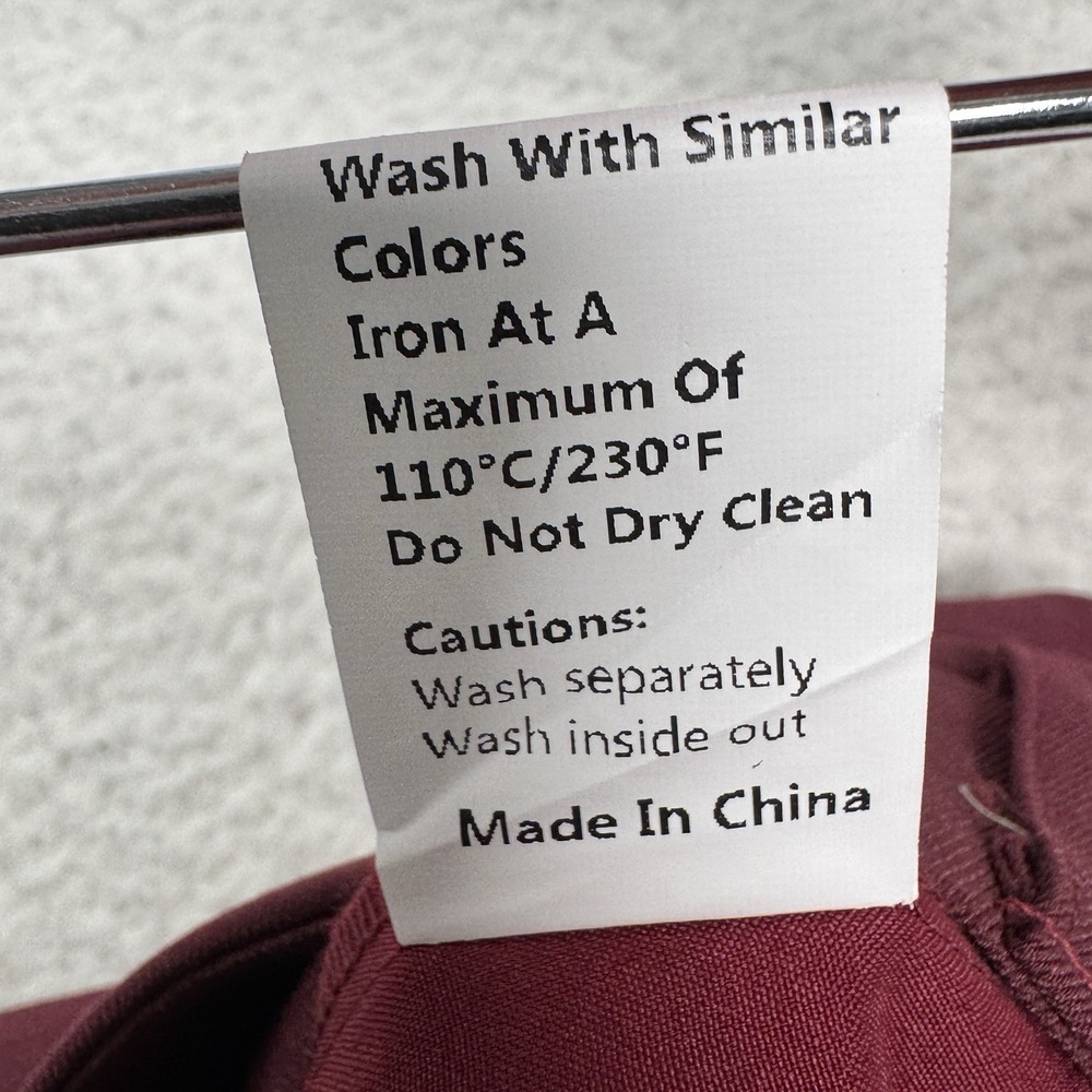 Commence Wide Leg Dress Pants Women's M‎ Minimalist Business Burgundy 28x31 - Picture 10 of 10
